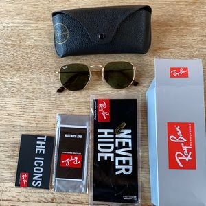 RAY BAN HEXAGONAL FLAT LENSE SUNGLASSES